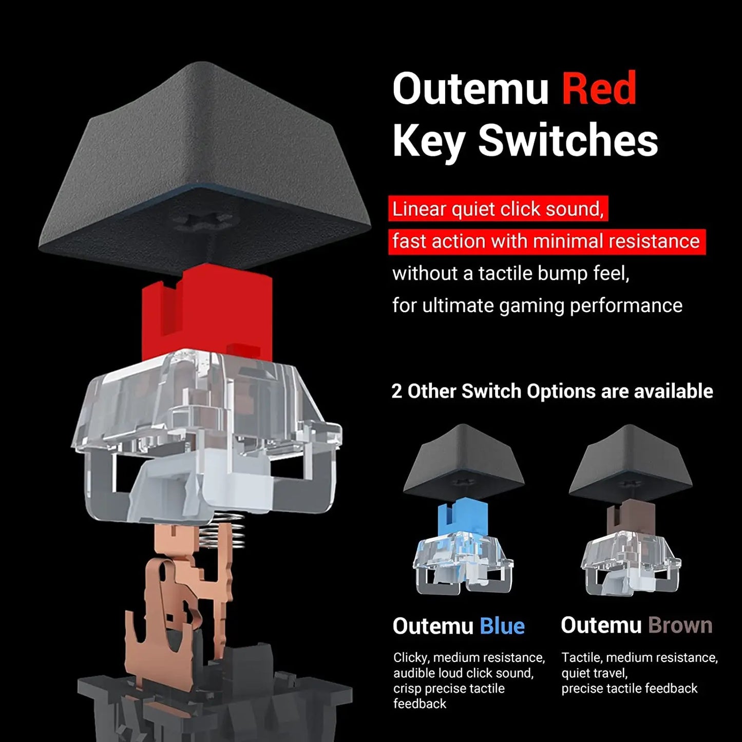 RGB Backlit Wired Keyboard with Red Switches
