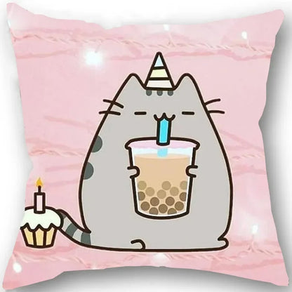 Kawaii Chubby Cat  Pillowcase