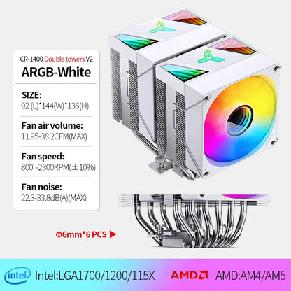 Jonsbo CR 1400 V2 CPU Cooler ARGB Quiet Fan