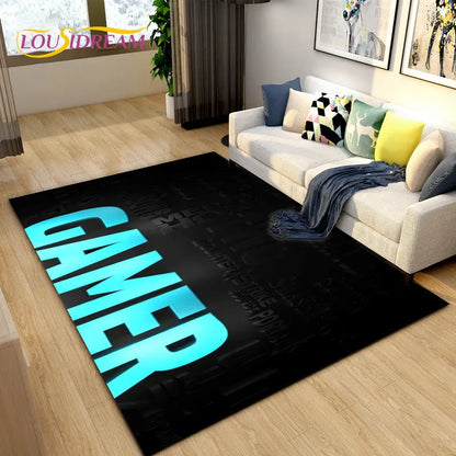 3D Cartoon Gamer Rug