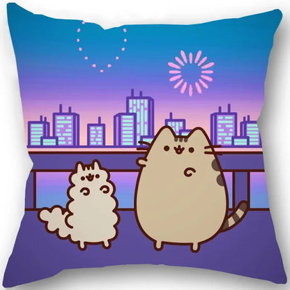 Kawaii Chubby Cat  Pillowcase