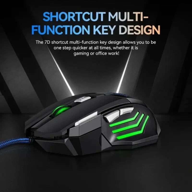 7 Button RGB Backlit Ergonomic Backlight Mouse