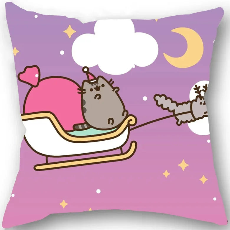 Kawaii Chubby Cat  Pillowcase