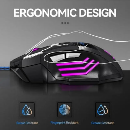 7 Button RGB Backlit Ergonomic Backlight Mouse