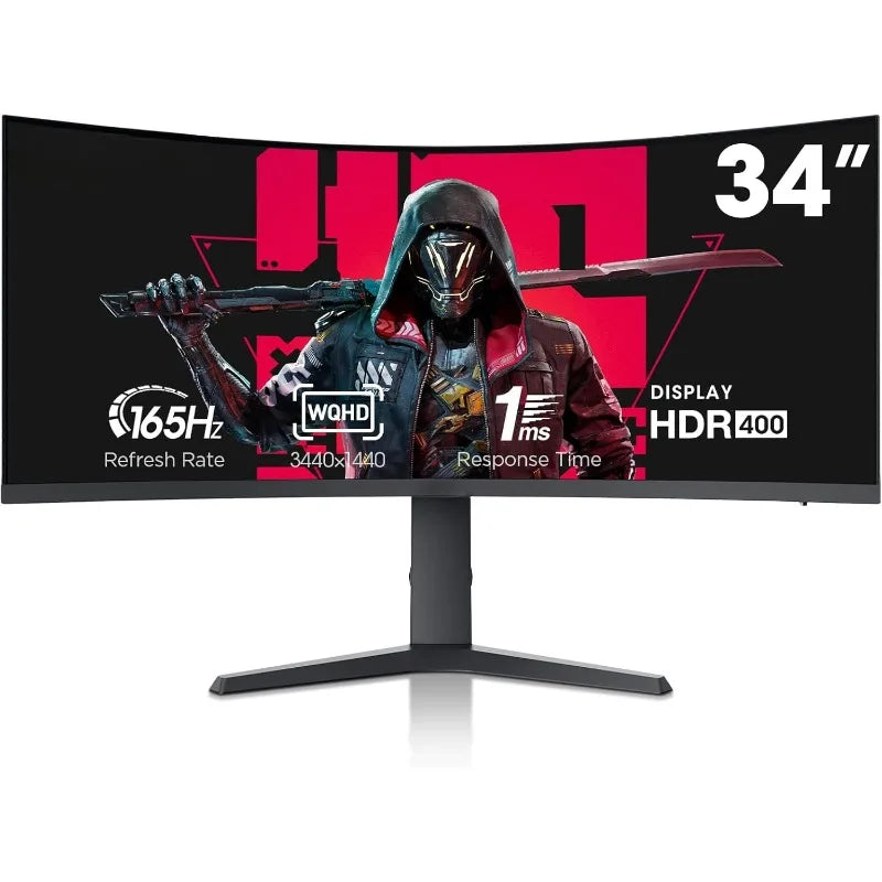 34-inch Ultrawide Curved WQHD 3440×1440 Gaming Monitor,  FreeSync Premium, /DisplayPort, 34E6UC