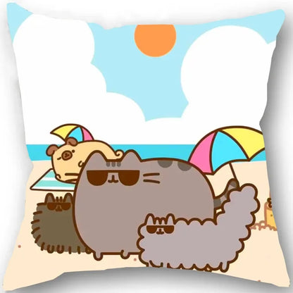 Kawaii Chubby Cat  Pillowcase