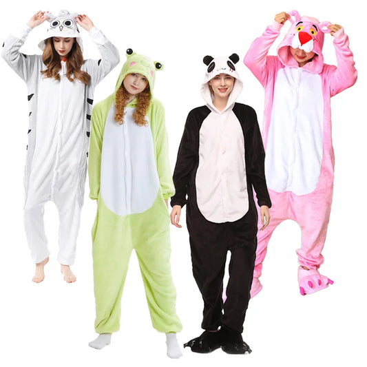 Panda Frog Nightgowns Kigurumi Flannel Onesie