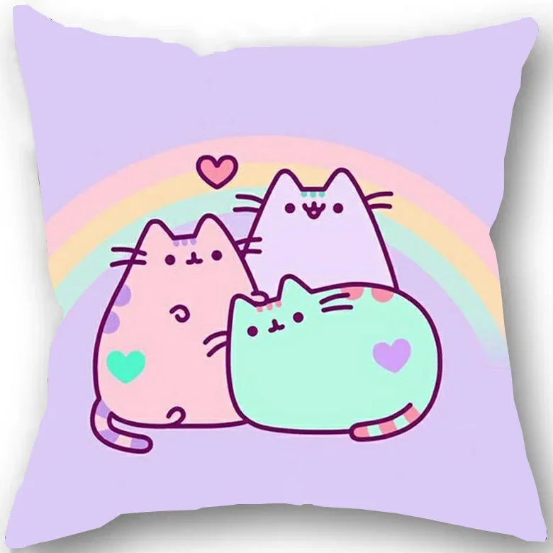 Kawaii Chubby Cat  Pillowcase