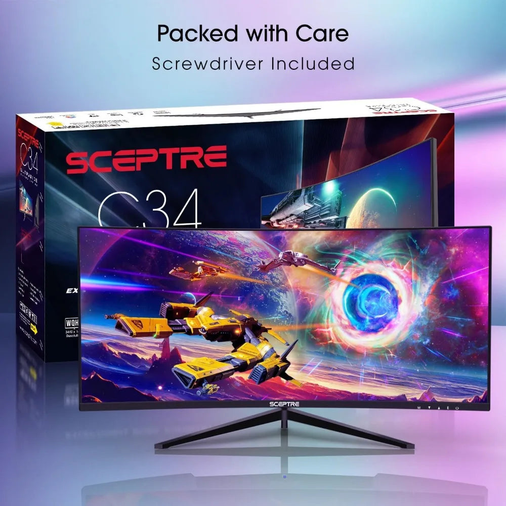 30-inch Curved Gaming Monitor 21:9 2560x1080 Ultra Wide   200Hz Build-in Speakers