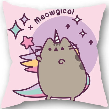 Kawaii Chubby Cat  Pillowcase