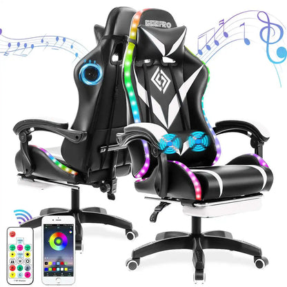 135 Degrees RGB Light Bluetooth Speaker Gaming Chair