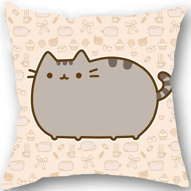 Kawaii Chubby Cat  Pillowcase