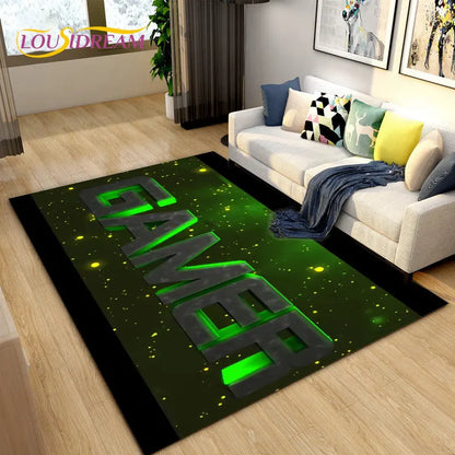 3D Cartoon Gamer Rug